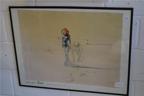 Salvador Dalí | Untitled female figure with head of flowers | MutualArt