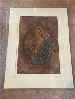 Collagraph Titled Vase by Paula Desjardins - Paula Desjardins