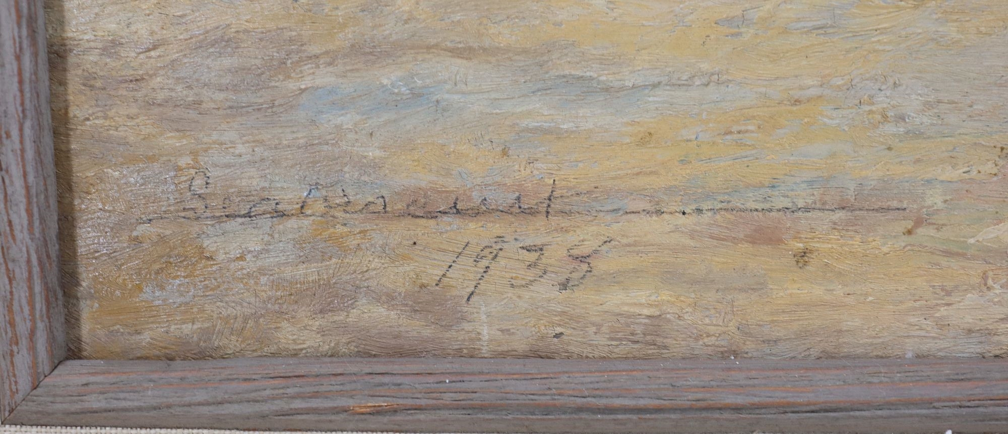 Artwork by Georgia Bull, Georgia Zane Bull (1871-1946) American, Signed Oil on Canvas Landscape Painting of a Horse, Made of Oil on Canvas