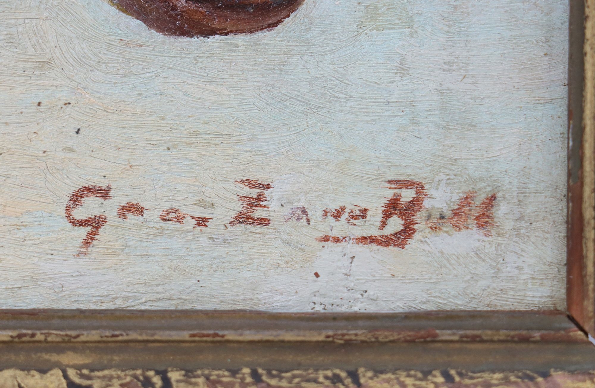 Artwork by Georgia Bull, Georgia Zane Bull Signed Portrait of a Race House, Made of oil