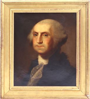Oil on Canvas Portrait of George Washington - Adele Bassi