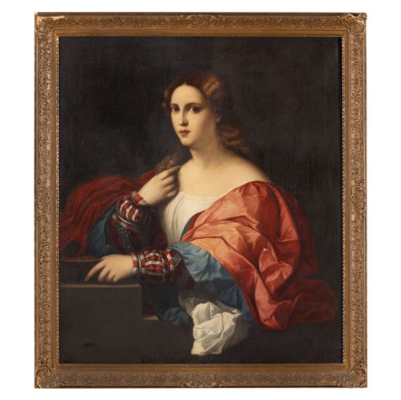 Ritratto di cortigiana, detta la Bella by Jacopo Palma il Vecchio, copia del XIX-XX secolo