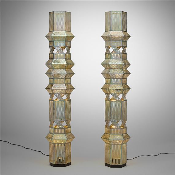 Floor lamps from the City Lights series, pair - Fabien Cappello