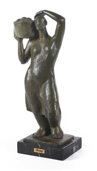 Mujer vasca con cesto - José Borlaf