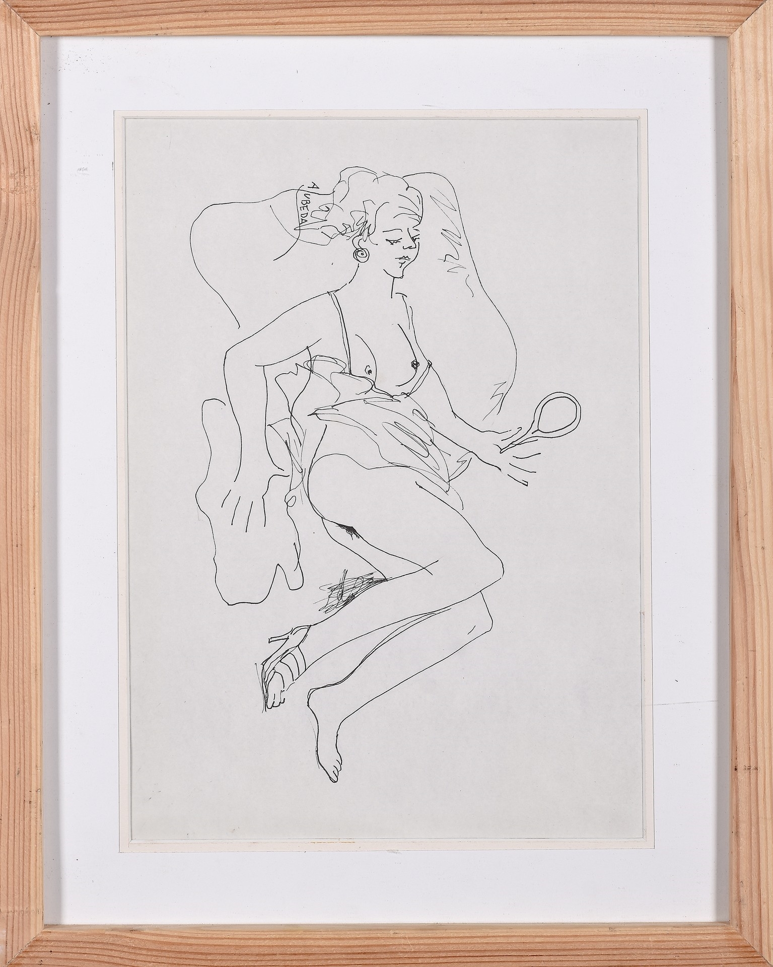 Agustín Ubeda | Desnudo ante el espejo (1925) | MutualArt