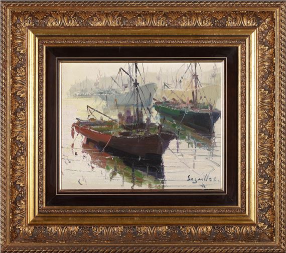 Barcos en el puerto - Antonio Segrelles