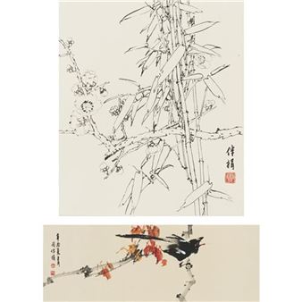 TWO PAINTINGS BY CHOW POON KUEN( ZHOU BANJUAN, Chinese, Canadian) ( - Chow Poon Kuen