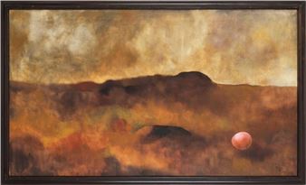 Landscape with a pink egg - Ota Janeček