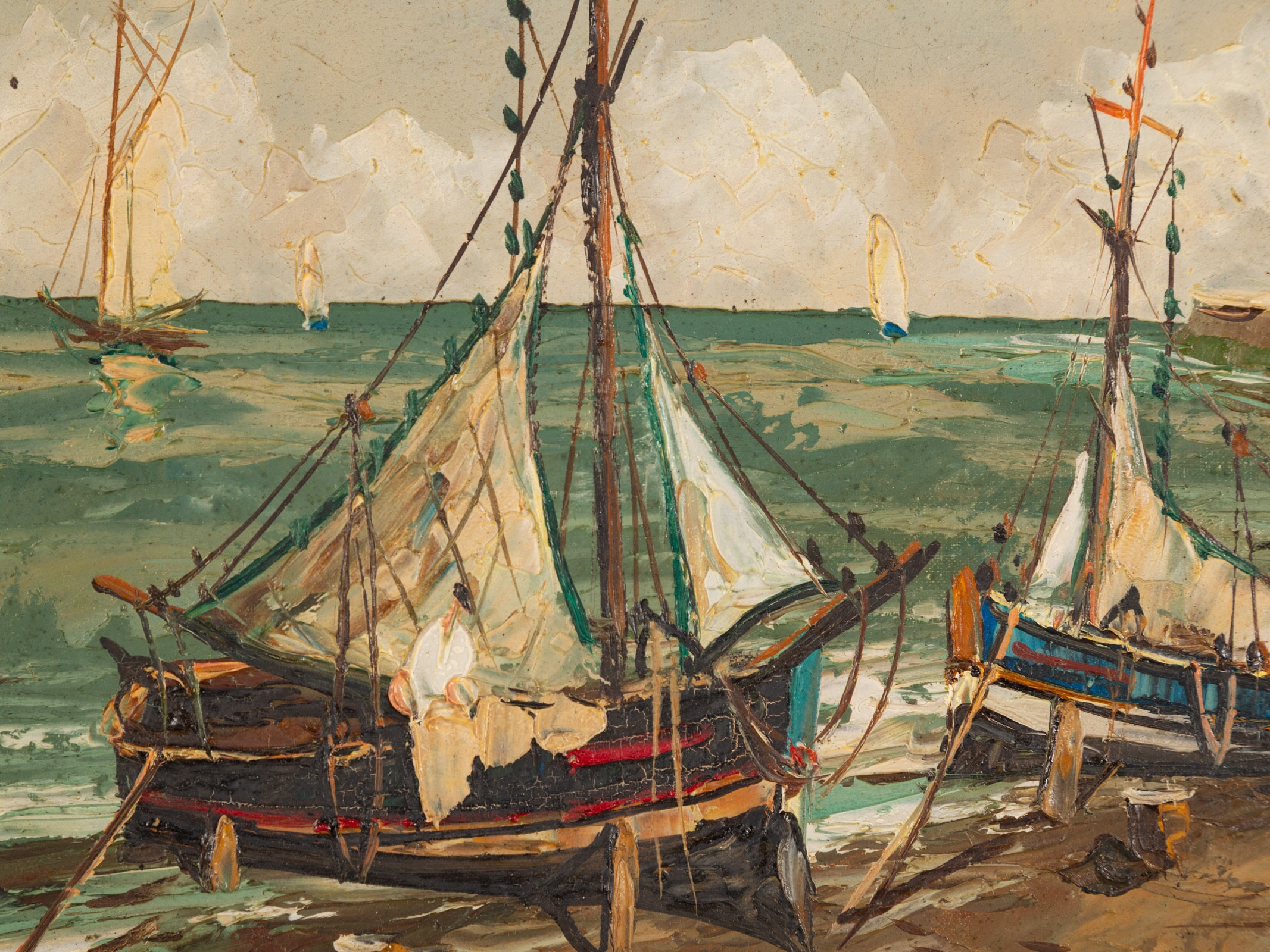 Artwork by Charles Vaniscotte, Environs de Guiberon, Made of oil, Oil on canvas