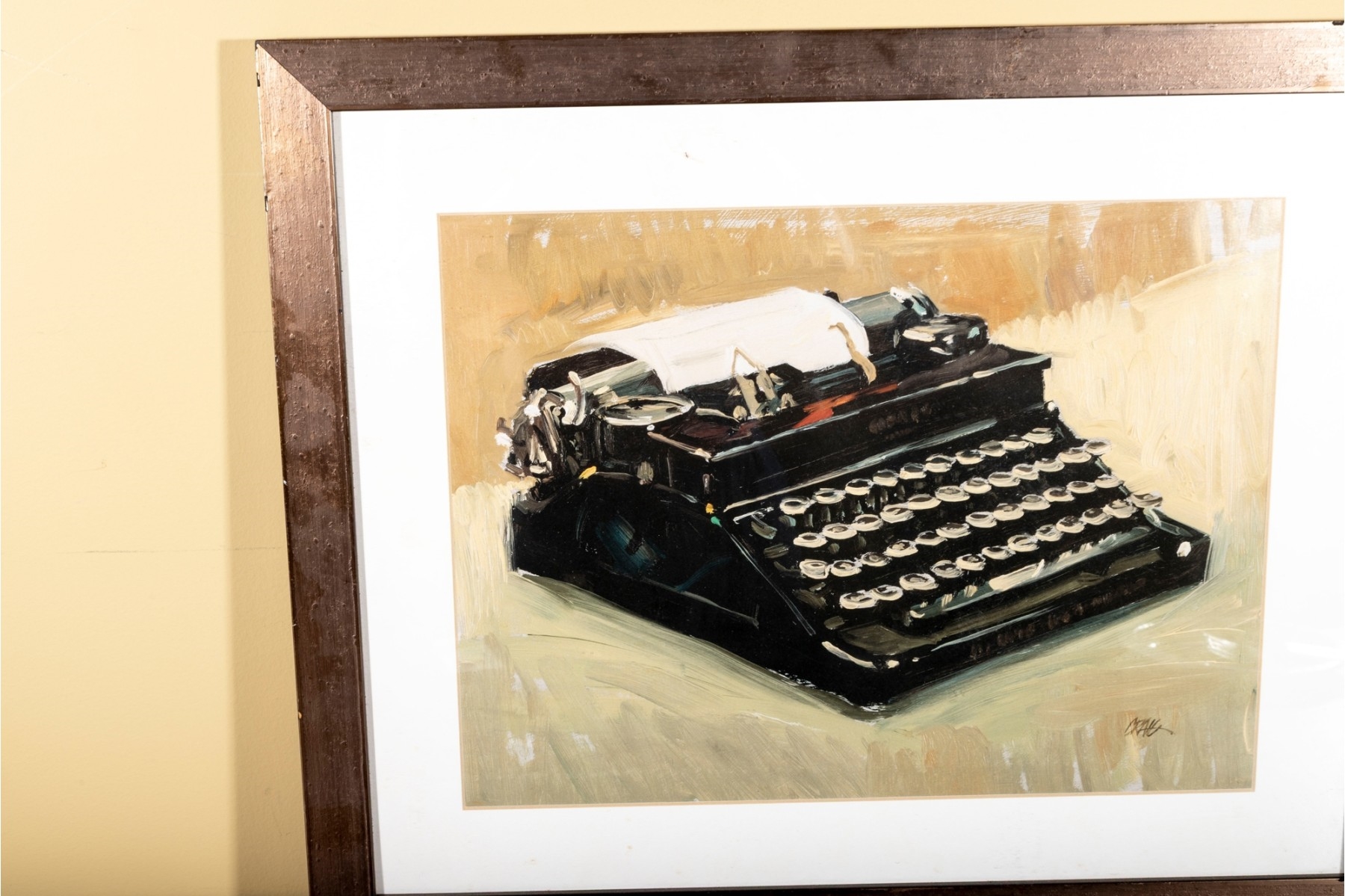 Artwork by Craig Nelson, Craig Nelson Typewriter Framed Print, Made of print