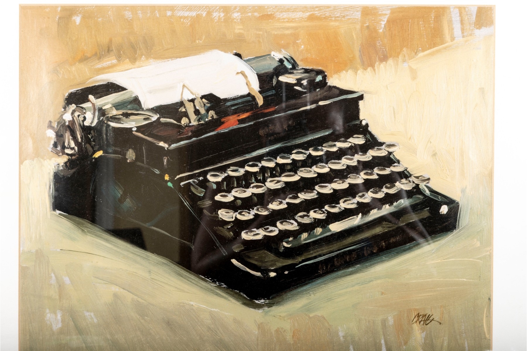 Artwork by Craig Nelson, Craig Nelson Typewriter Framed Print, Made of print