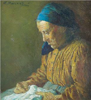 Staruszka z robótką - Salomon Meisner