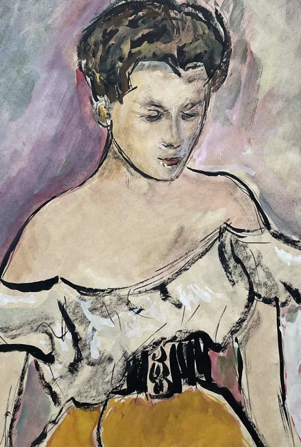 Artwork by Ari Erich Glas, Around the table, Made of Pastel