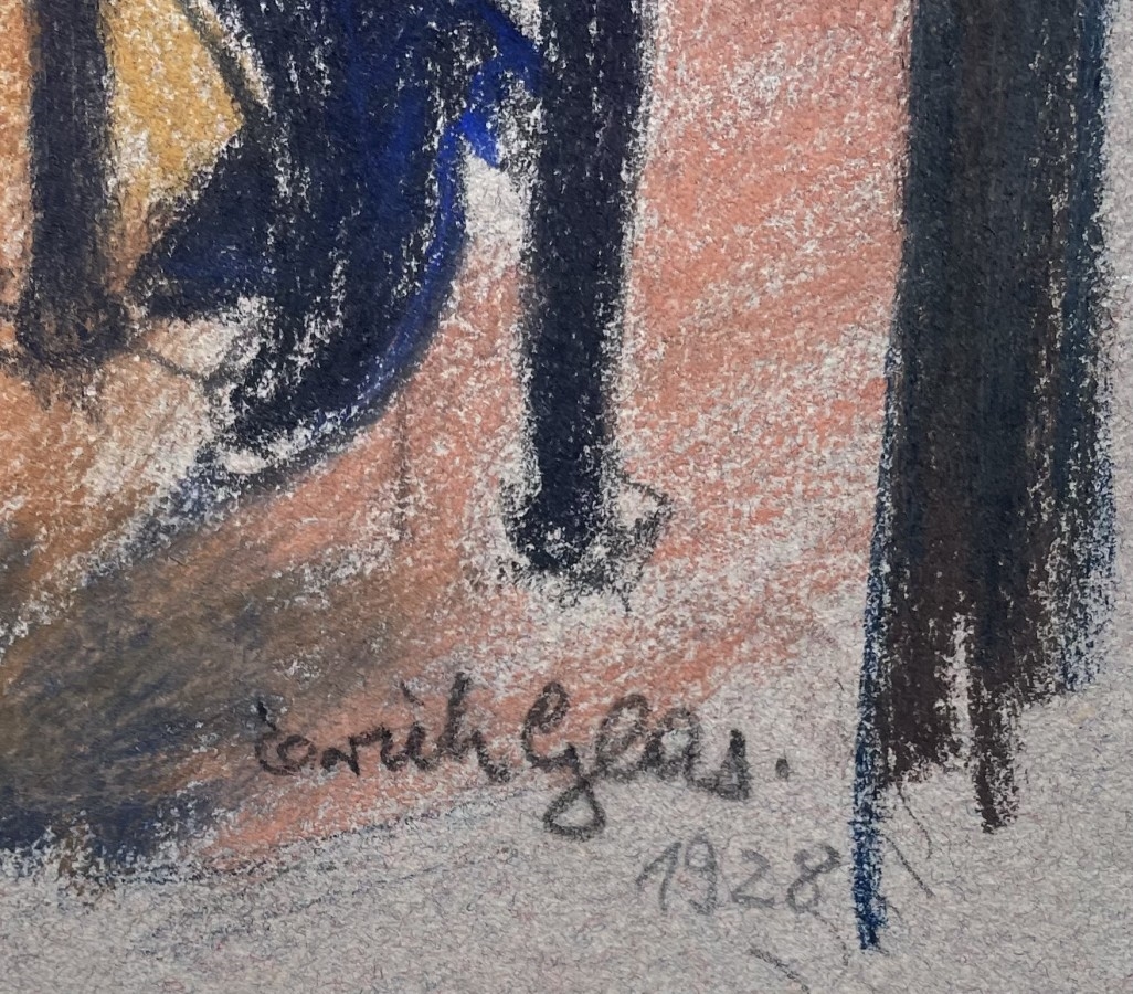 Artwork by Ari Erich Glas, Around the table, Made of Pastel