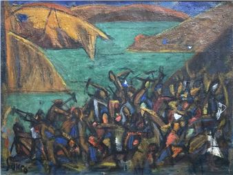 Carvers on the mountain - Marcel Janco