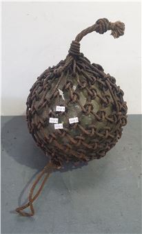 A GLASS FISHING FLOAT - FLOAT