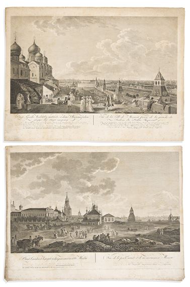MOSCOW.) Gérard de la Barthe. Vue de la Ville de Moscou Prise de la Gauche du Balcon du Palais Imperial. [and by Gérard de la Barthe, 1799
