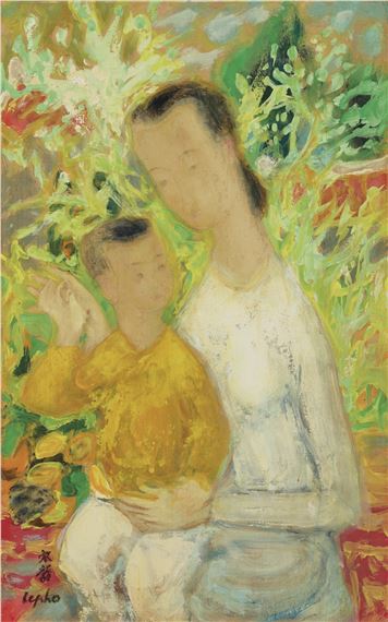 Mère et enfant by Lê Phổ, circa 1960