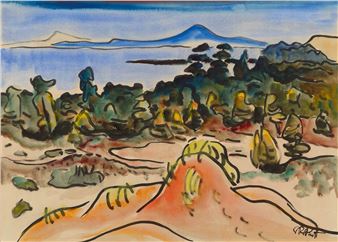 Forest and dune at 'Lebasee' (Jezioro Łebsko, Poland - Karl Schmidt-Rottluff