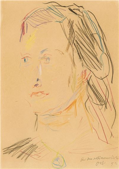 Portrait Damaris Brunow by Oskar Kokoschka, 1952