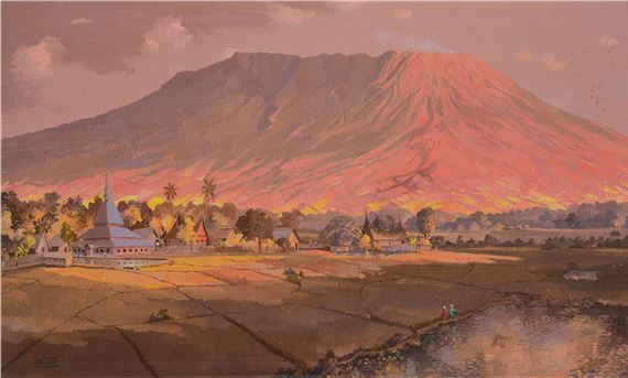 Agus Wakidi | Mount Merapi, West Sumatra With the Mosque of Sjech ...