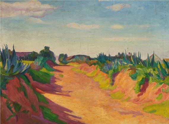Spanish landscape, the path by Eugène Boch 