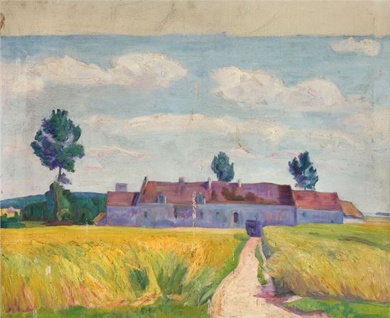 Houses with red roofs by Eugène Boch 