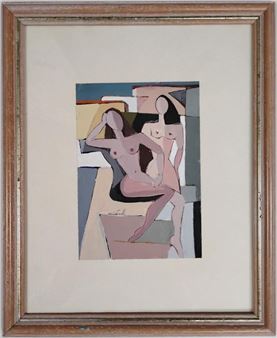 Lecchi Anna, Italian Cubist Female Nudes, Signed - Lecchi Anna