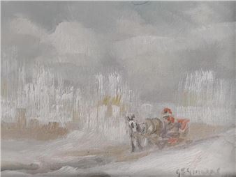 Giles Gingras, Winter Sleigh Ride, Oil - Gilles Gingras
