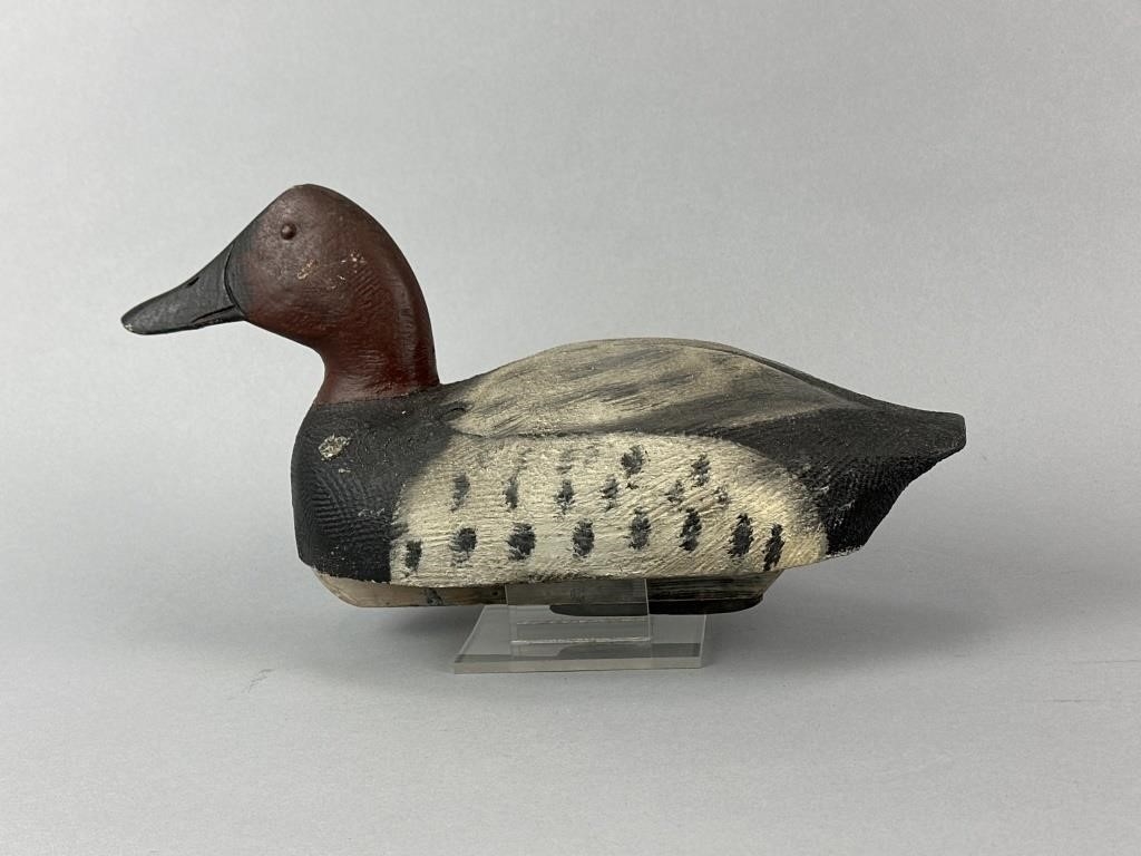 Jack Rider | Jack Rider Canvasback Drake Duck Decoy | MutualArt