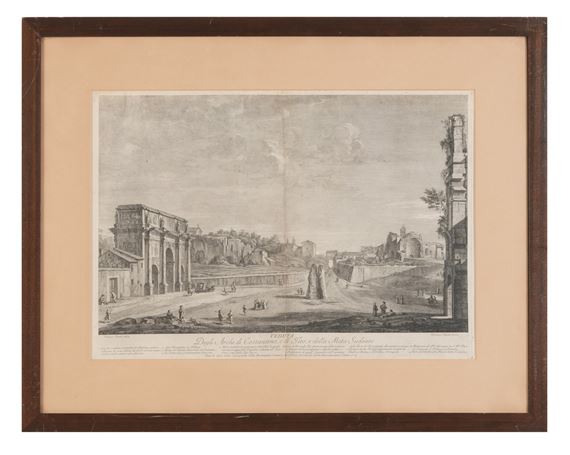 Veduta degli Archi di Costantino, e di Tito, e della Meta Sudante - Giovanni Trevisan, Volpato