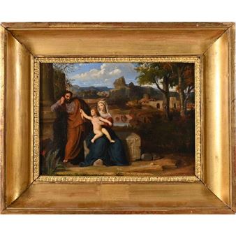 Rest during the Flight to Egypt - Henri Augustin Gambard