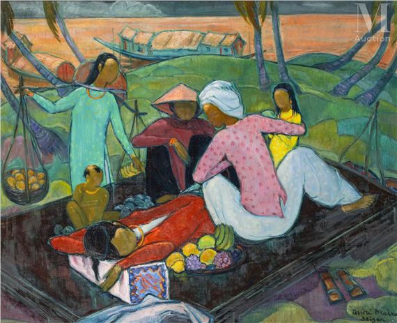 "Repos au bord du fleuve" by André Maire, novembre 1989