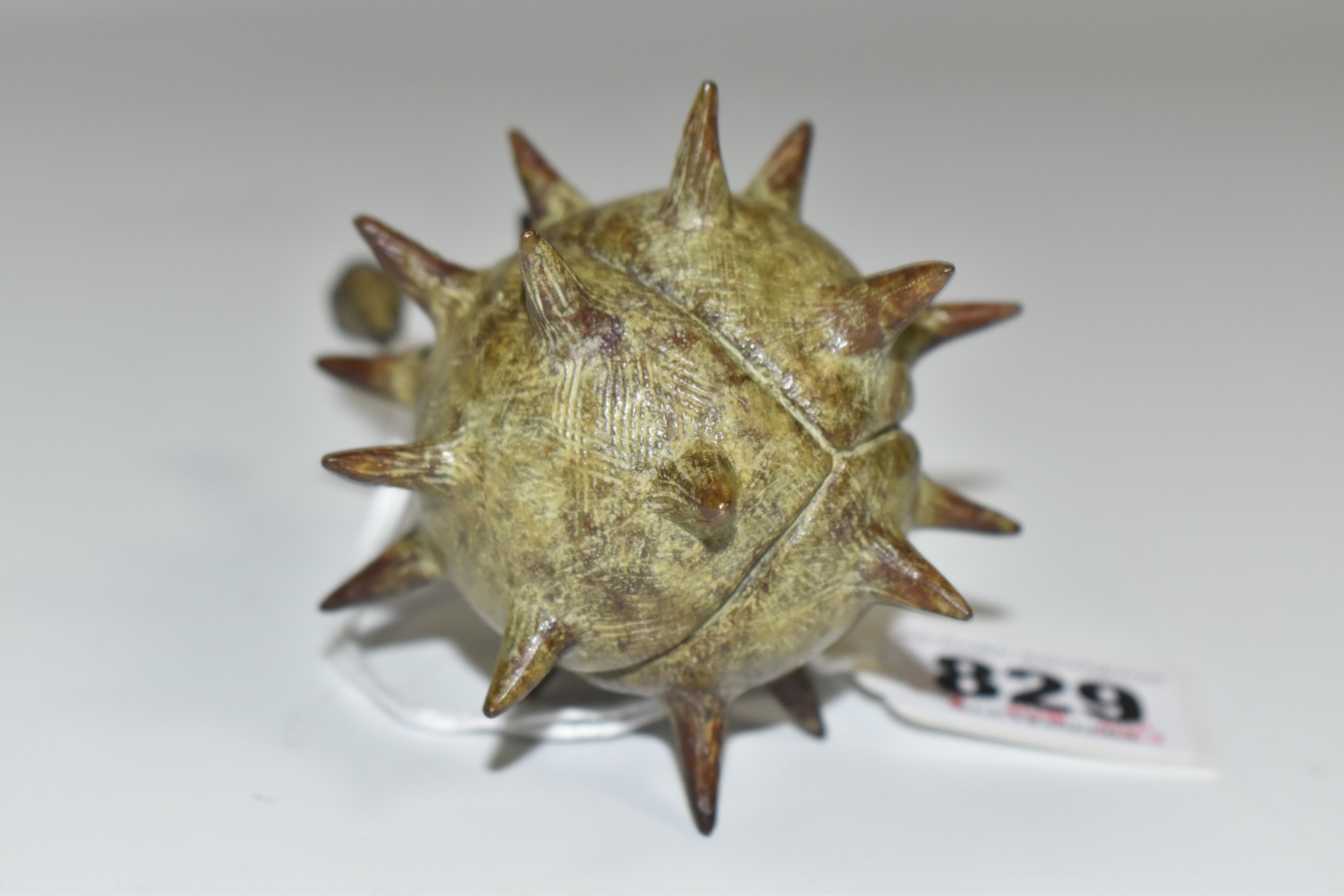 Mark Hall | A BRONZE SCULPTURE OF A CONKER SHELL | MutualArt