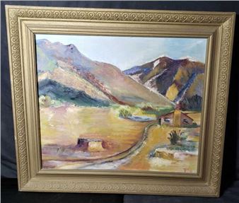 Vintage Flo Vivian landscape oil/canvas - Flo Vivian