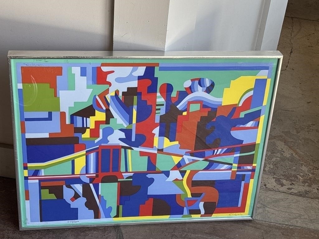 Artwork by Jacques Cinquin, Jacques Cinquin signed & numbered mid century, Made of lithograph