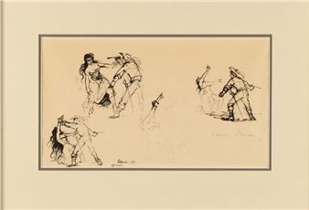 Studie einer Kampfszene - Gerhart Kraaz