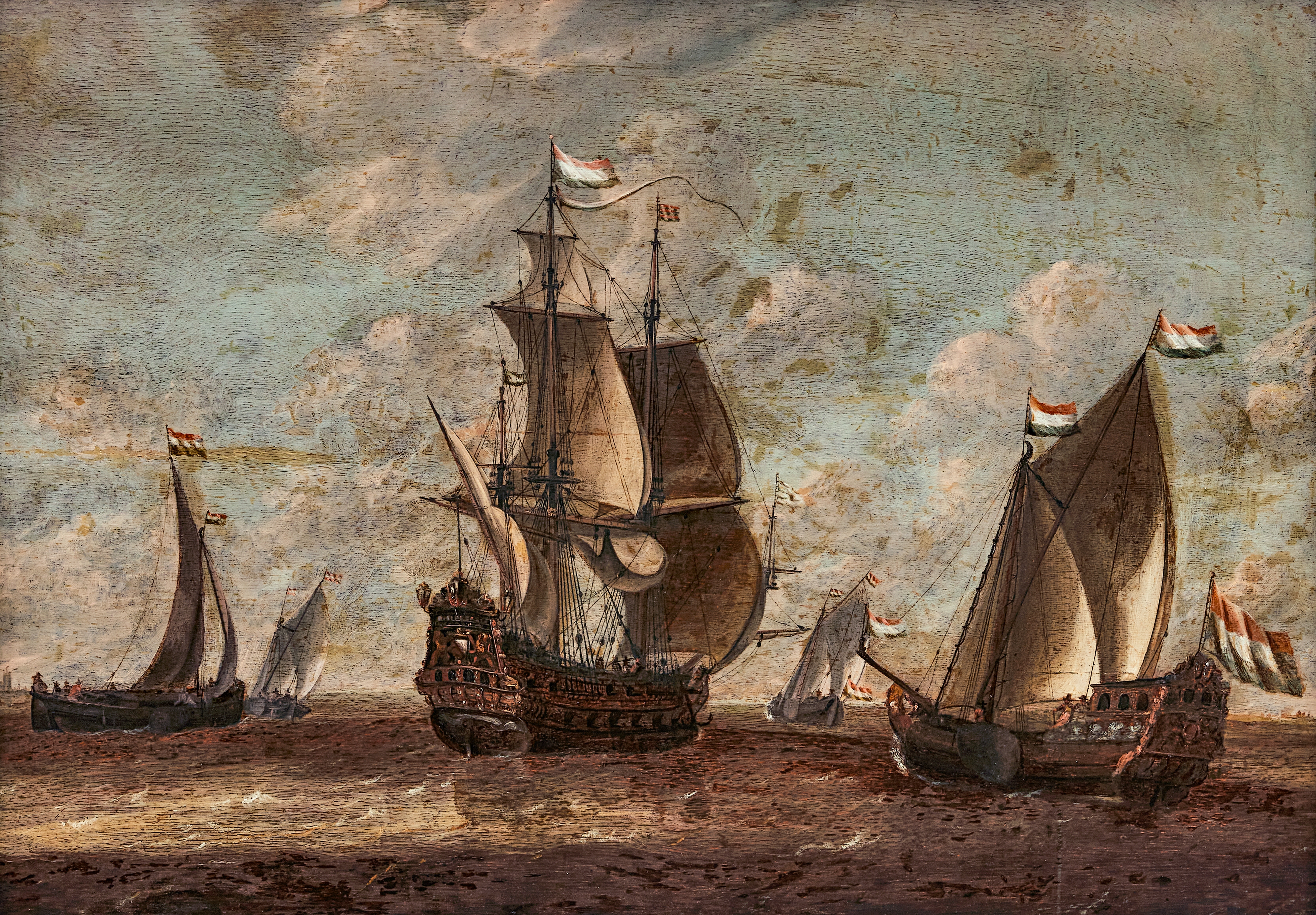 Jacob Gerritz. Loef | Circle of. Dutch ships off the coast | MutualArt