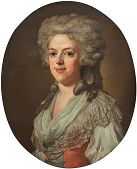 Porträtt föreställande Christina Maria af Sillén - Lorens Pasch