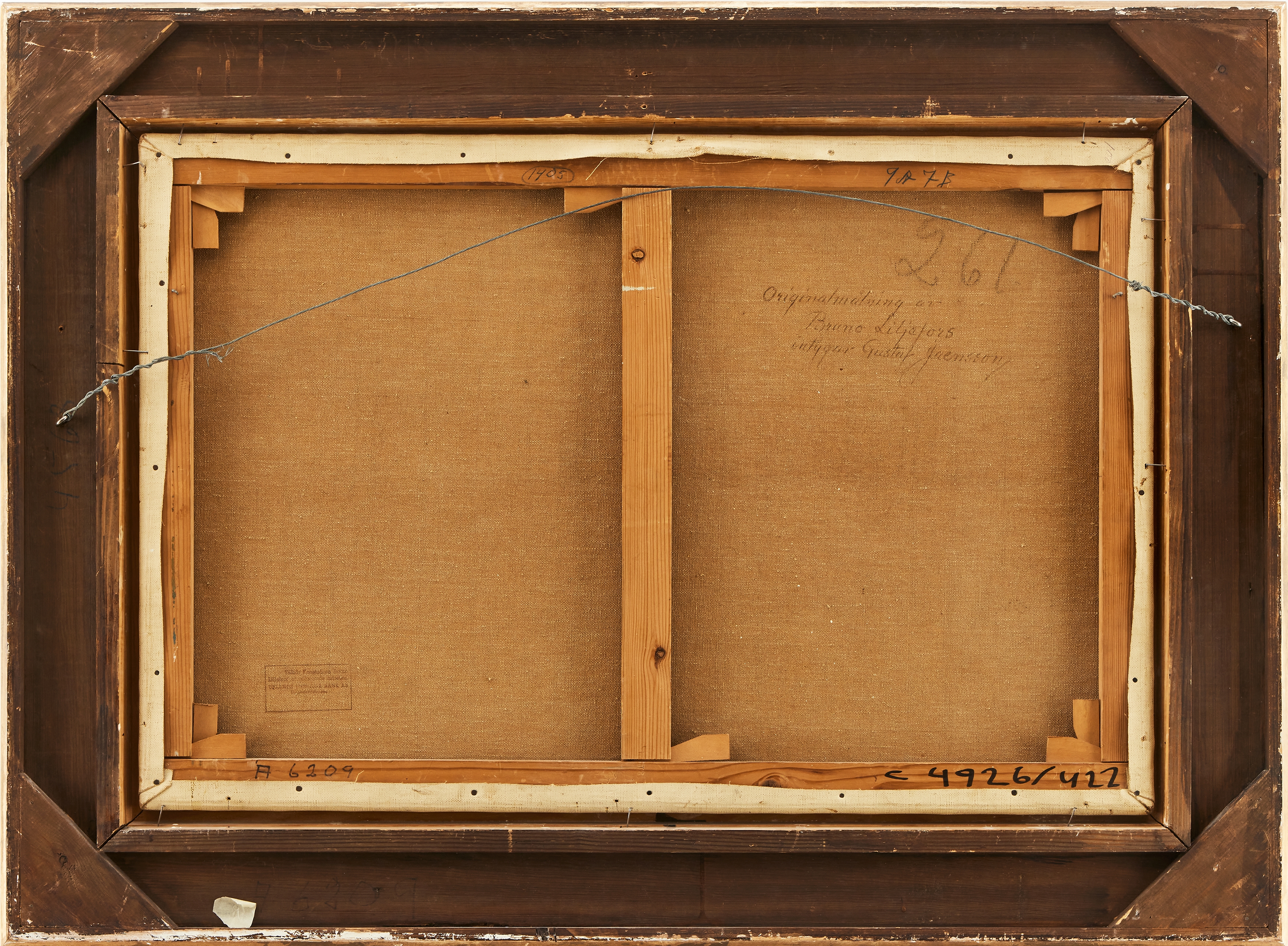 Artwork by Bruno Liljefors, Landskap med gäss, Made of oil on canvas