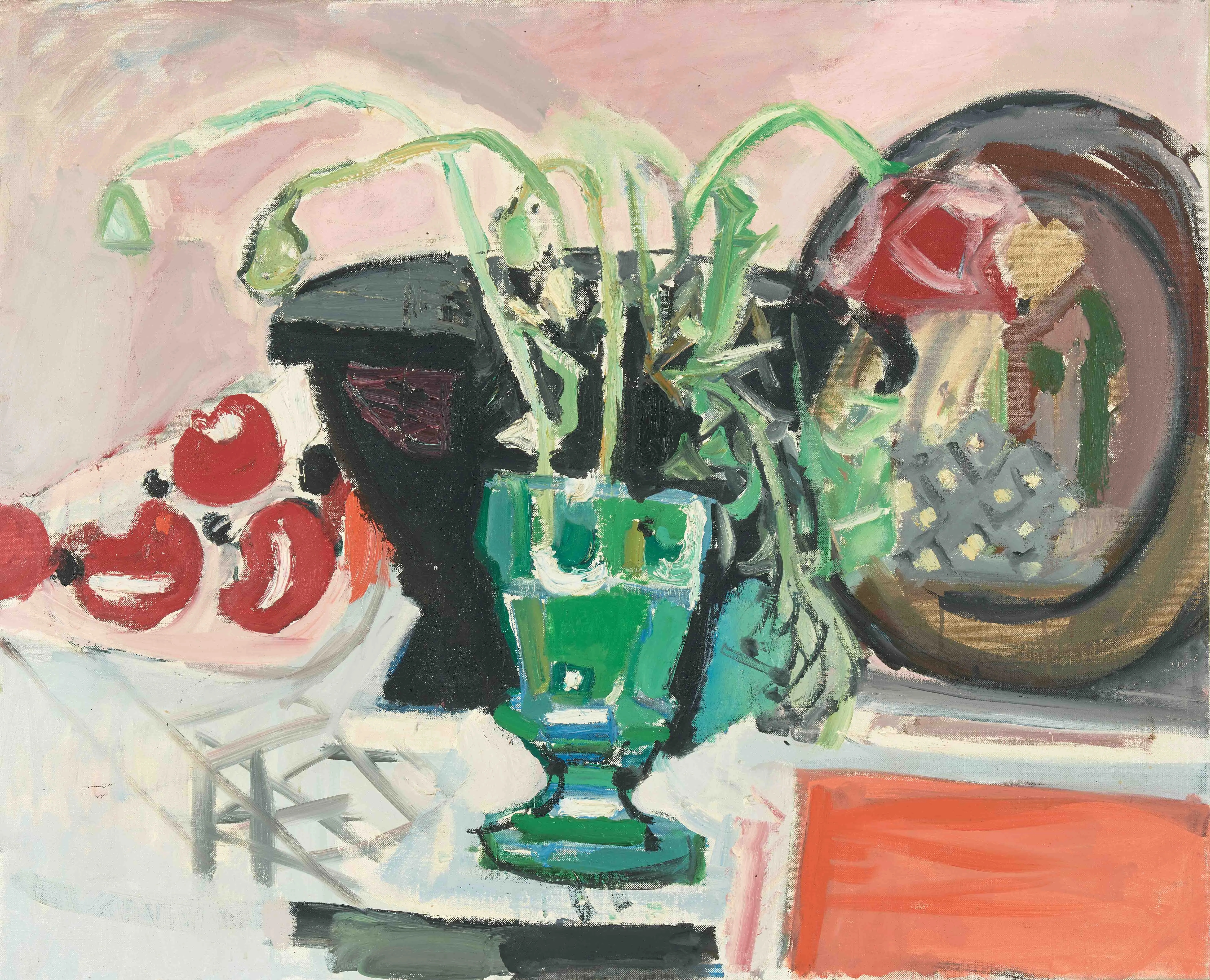 Artwork by Max Gubler, Stillleben mit Tomaten, Made of oil on canvas