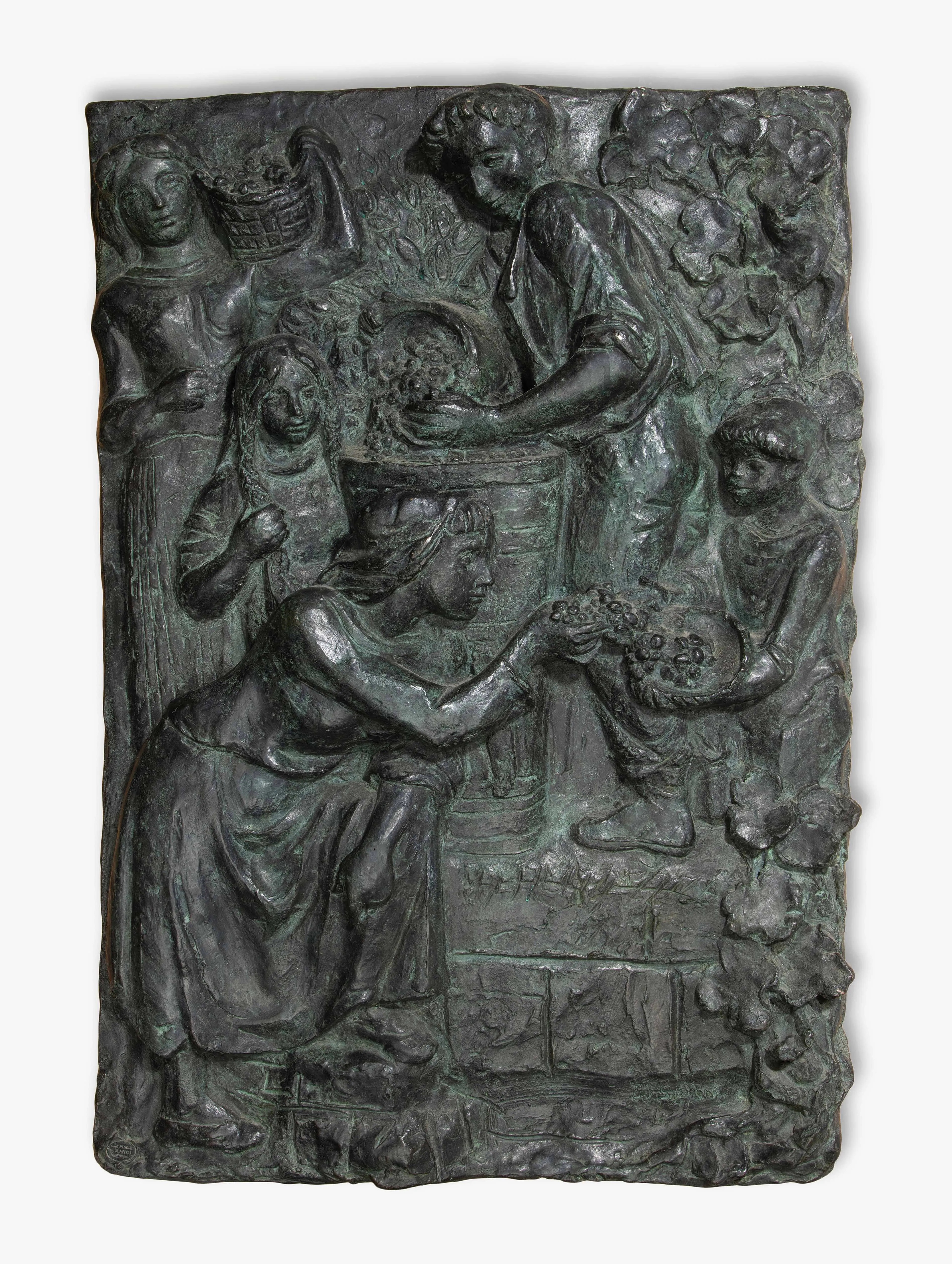 Artwork by Eduard Spörri, Weinlese, Made of Bronze