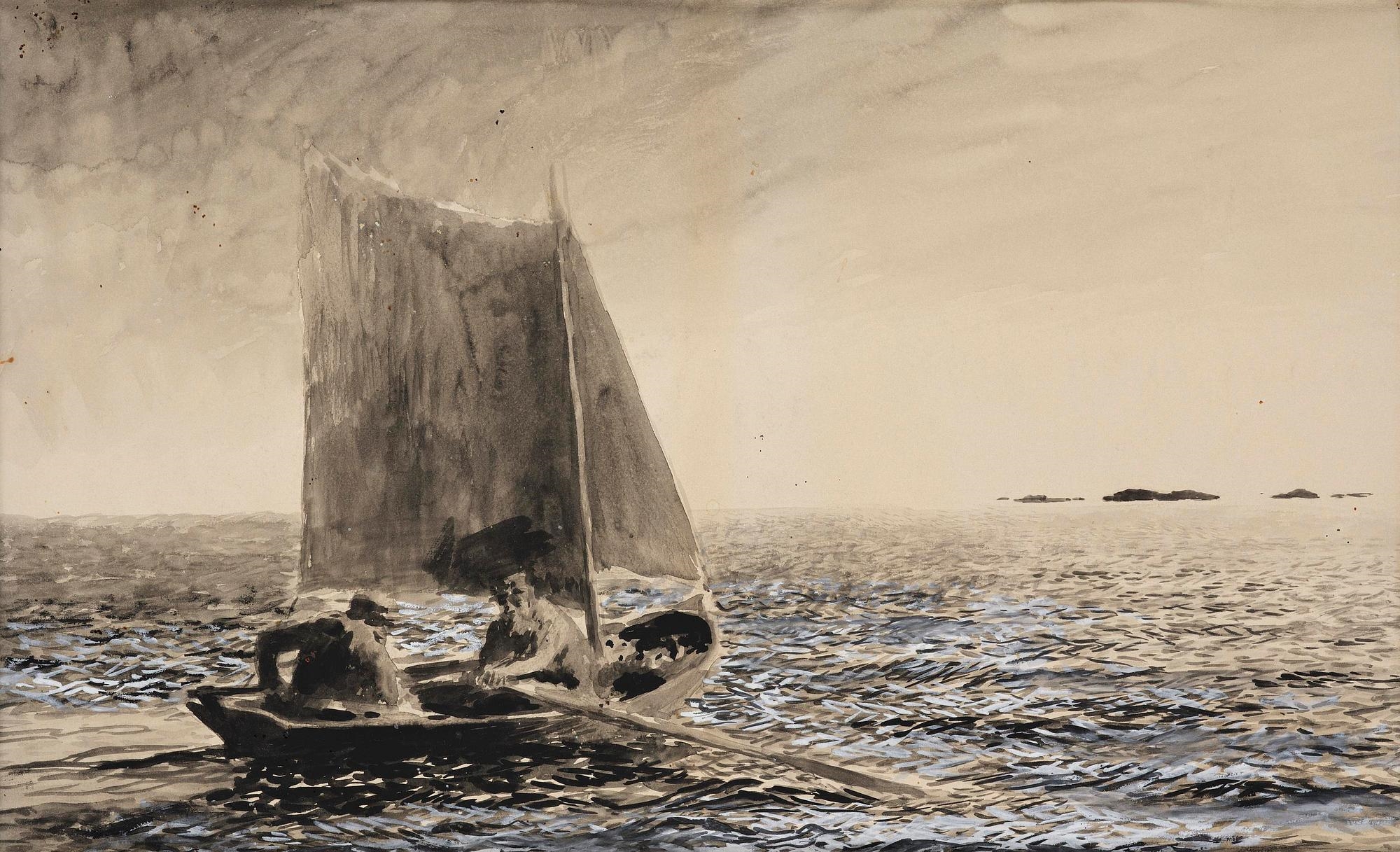 Artwork by Bruno Liljefors, Archipelago motif, Made of Mixed media on paper