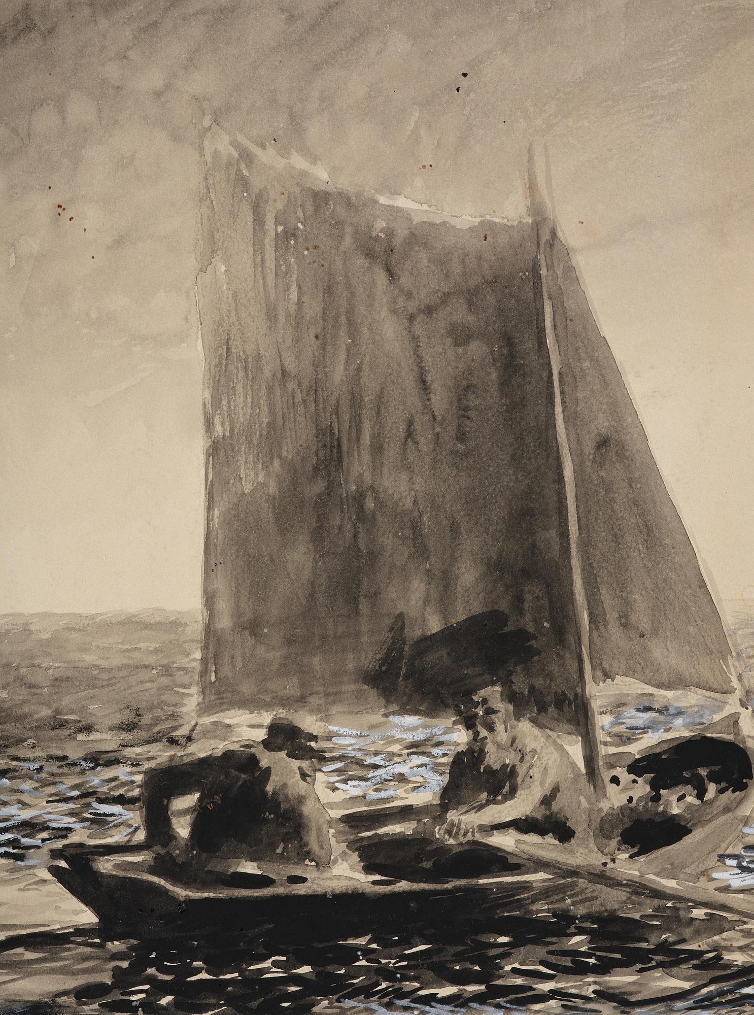 Artwork by Bruno Liljefors, Archipelago motif, Made of Mixed media on paper