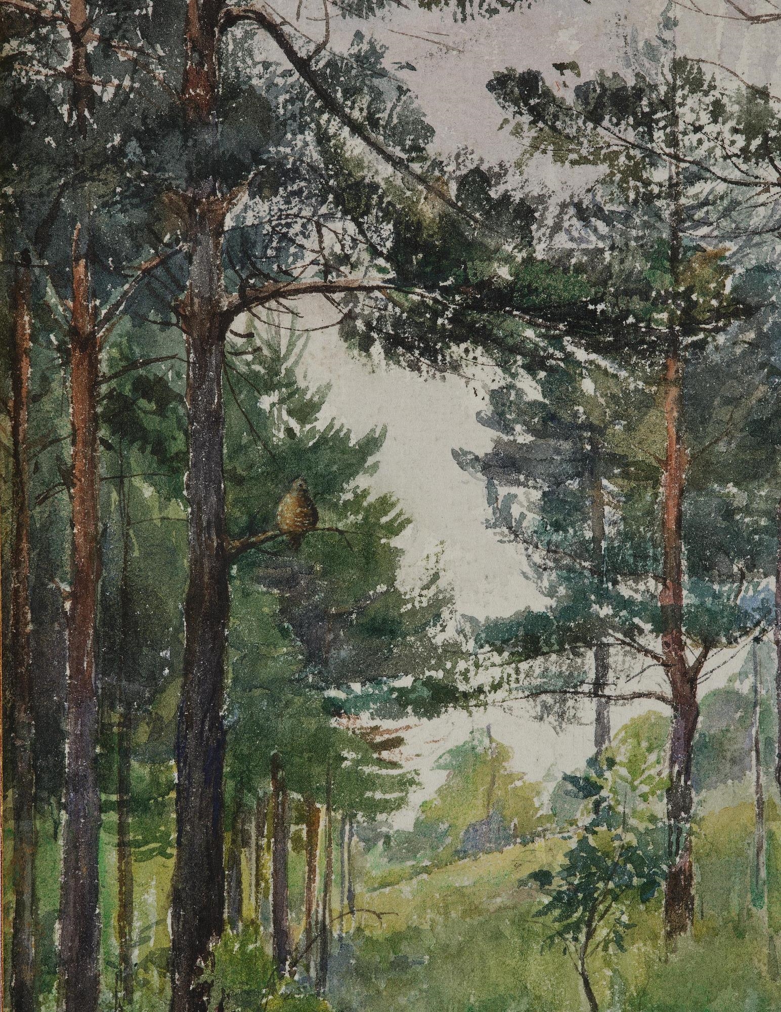 Artwork by Bruno Liljefors, Capercaillie game, Made of Watercolour