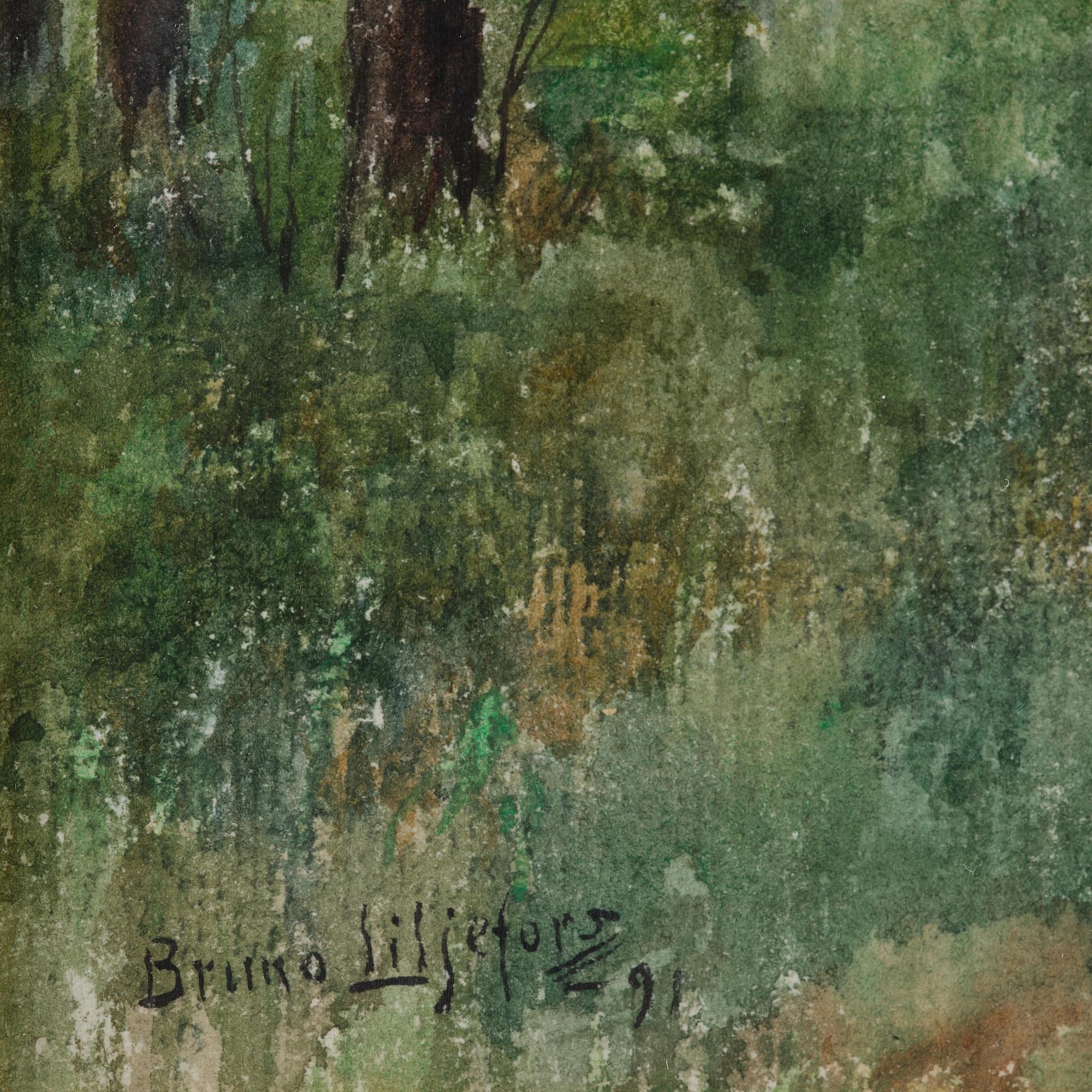 Artwork by Bruno Liljefors, Capercaillie game, Made of Watercolour