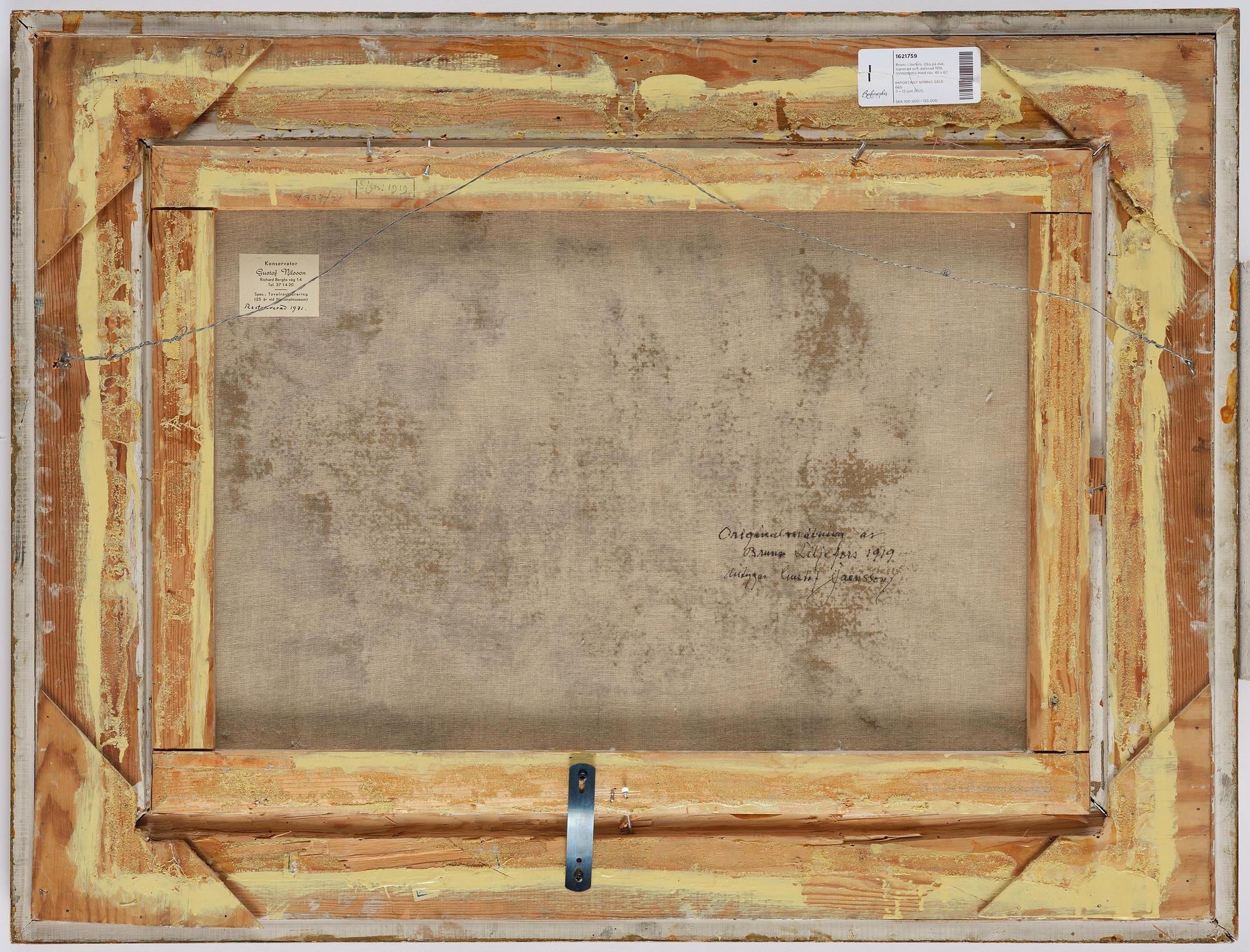 Artwork by Bruno Liljefors, Fox in winter landscape, Made of Oil on canvas