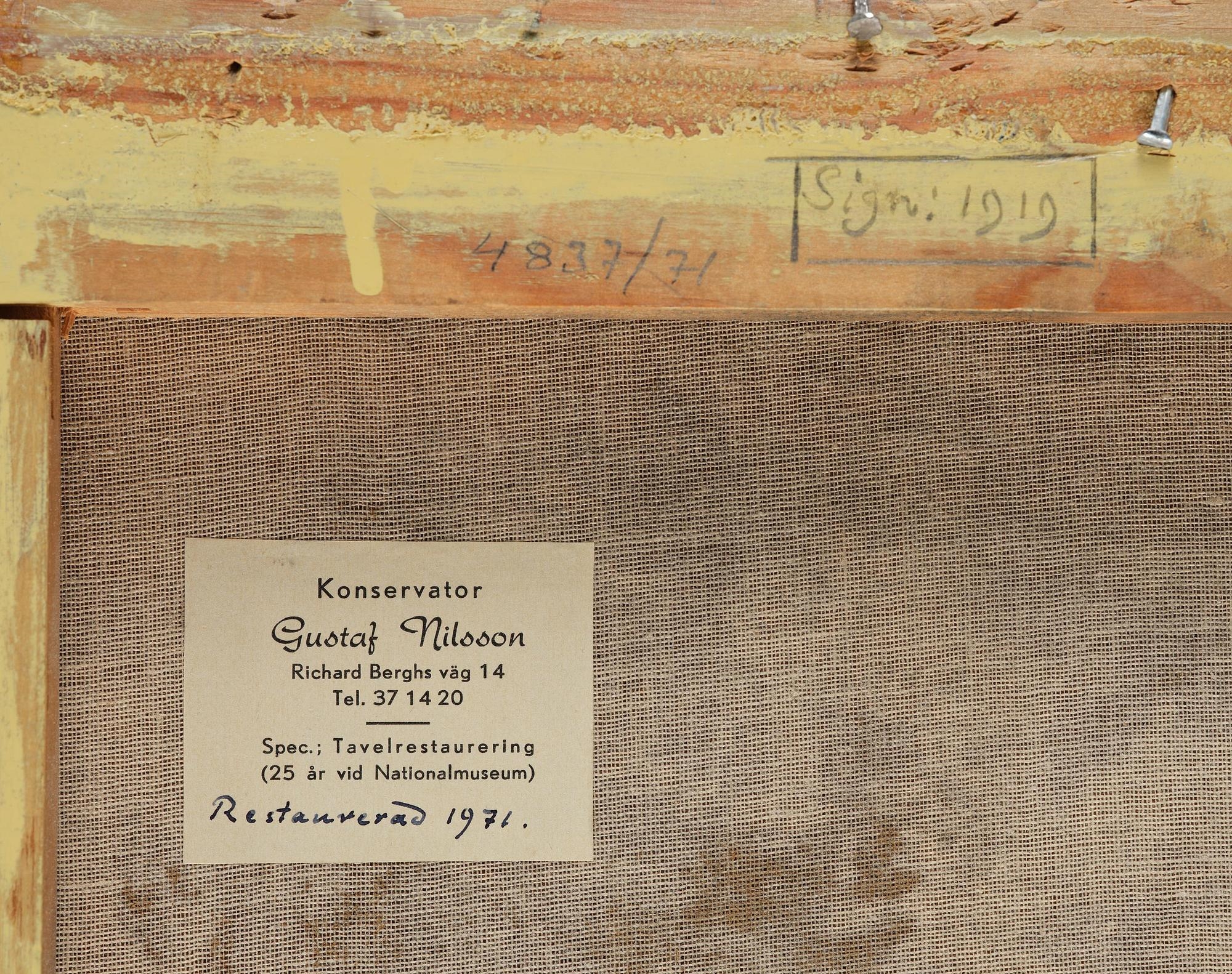 Artwork by Bruno Liljefors, Fox in winter landscape, Made of Oil on canvas