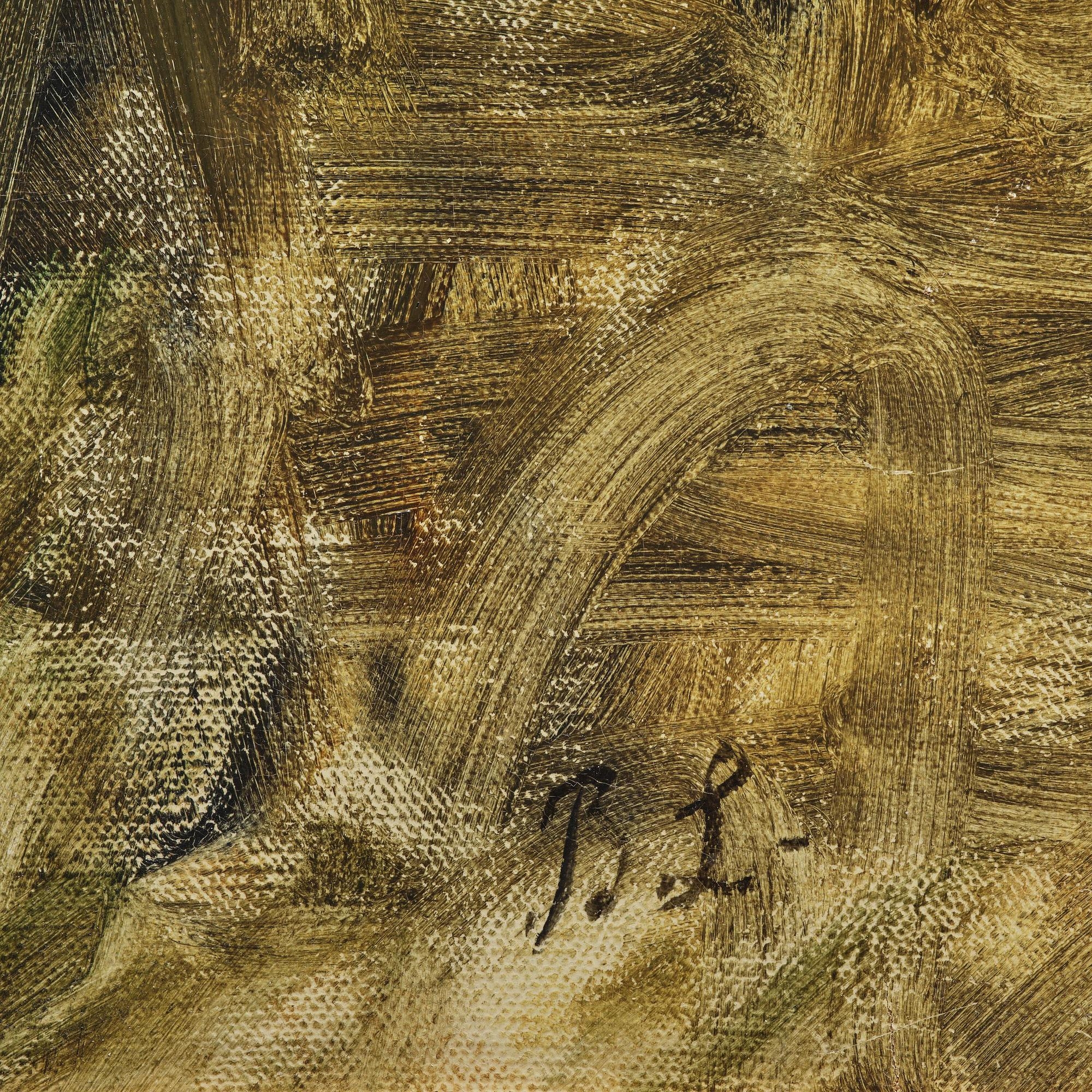 Artwork by Bruno Liljefors, Moose head, Made of Oil on canvas