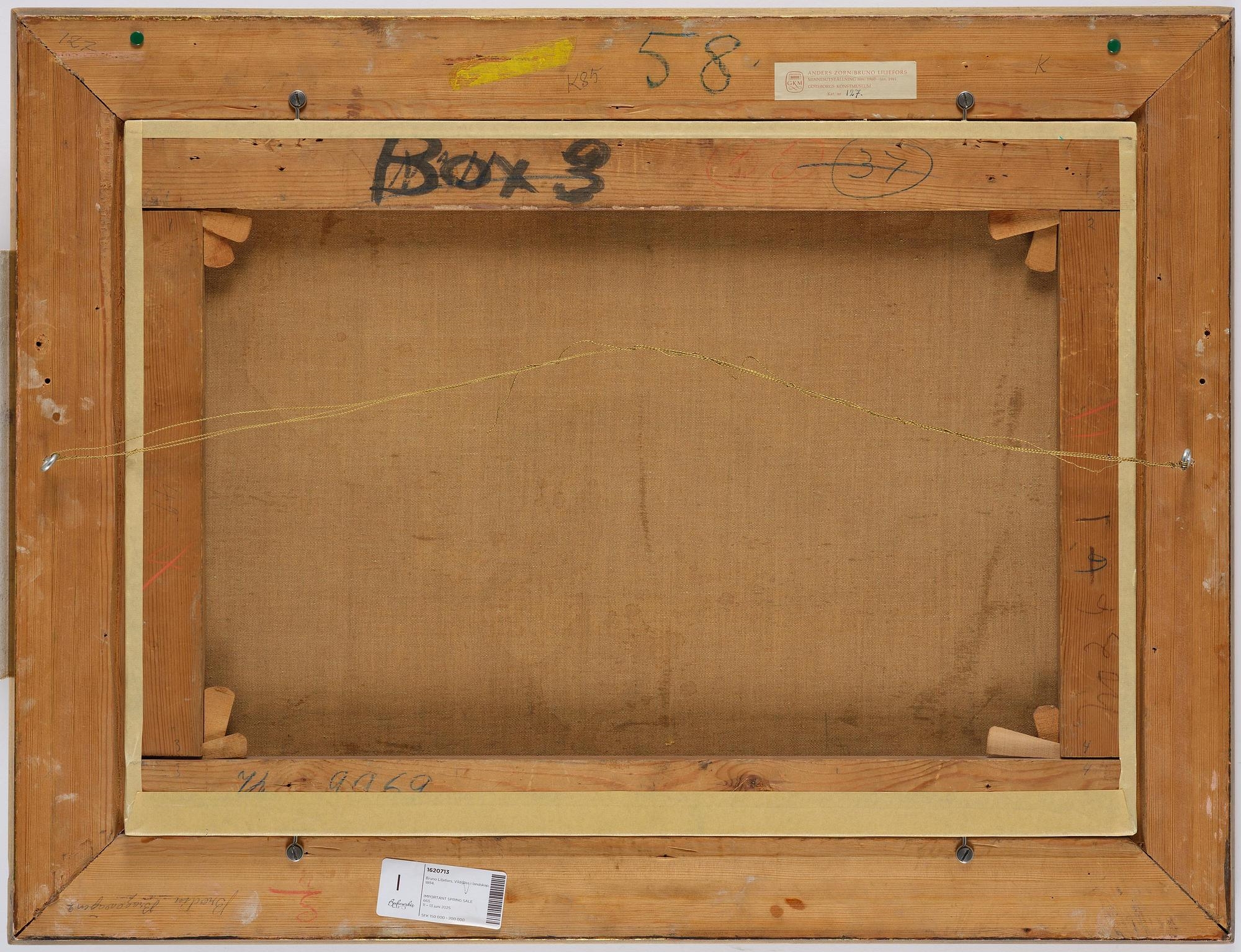 Artwork by Bruno Liljefors, Wild geese in a twilight landscape, Made of Oil on canvas